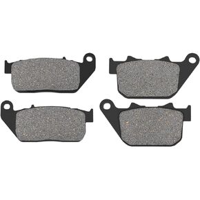 AHL Front and Rear Brake Pads for Harley XL1200 C XL1200C Sportster Custom 2004-2014 / XL1200L XL1200 L Sportster Low 2007-2011 / XL1200N Nightster Spoke wheel 2008 2009 2010 2011 2012