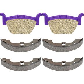ECCPP Brake Shoes Brake Pads Fit for Honda Rincon 650 TRX650FA 2003 2004 2005, Front and Rear Brake Pads and Brake Shoes