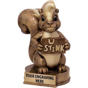 Crown Awards 3.75" x 5.5" Loser Skunk Sculpture Trophy - Last Place Trophies Prime