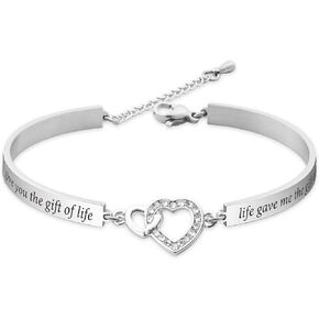 Daughter in Law Bracelet Stepdaughter Gift I Didn't Give You The Gift of Life Life Gave Me The Gift of You Bangle Bonus Daughter Jewelry Gift