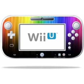 MightySkins Skin Compatible with Nintendo Wii U Gamepad Controller wrap Sticker Skins Rainbow Streaks