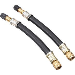 2PCS Car Tire Valve Extensions, 8.25Inch Flexible Vehicle Valve Stem Extenders, Automotive Wheel Air Tire Valve Extension Fit Universal for Vehicles, Trucks, RVs and More