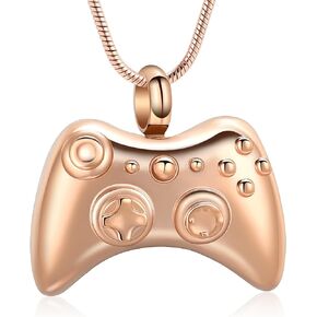 Hearbeingt Cremation Jewelry for Ashes Pendant Game Controller Urn Necklace Ashes Holder GamePad Keepsake Necklace for Men for Boy