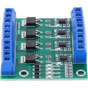 Field Effect Tube Module, Mosfet Switch Board,YYNMOS‑4 Field Effect Tube Module Strong Anti‑interference MOS Tube Module for Bulbs for DC Motors for LED Strips