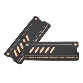 Memory Cooling Heatsink, Graphene Coating Heatsink Copper Fast Cooling Heat Sink for DDR4 DDR5 Laptop Memory, for PS5 M.2 Slot