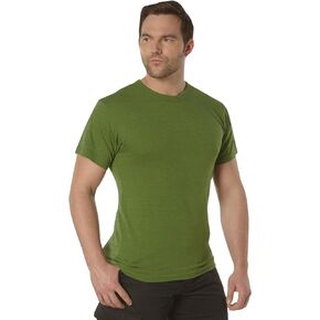 Rothco 22607 Solid Color T-Shirt with Cotton/Polyester Blend Size : XL,Color : Heather Green