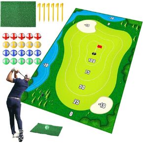 Golf Hitting Mat,Golf Putting Mat,Golf Chipping Game Mat,Family Indoor and Outdoor Golf Game Mat,Golf Game Practice Mats for Adults and Children (NO Club Included)