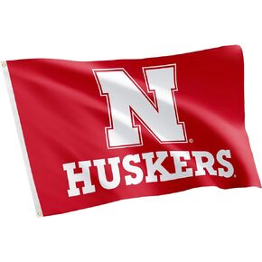 Desert Cactus University of Nebraska Flag Huskers GBR NU Huskers Flag Banners 100% Polyester Indoor Outdoor 3x5 feet Flags (Style A)