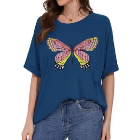 Oversized T-Shirt for Women Summer Short Sleeve Casual Basic Tee Tops Loose Fit Shirts