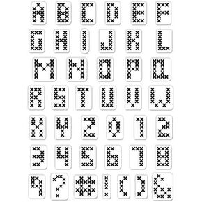 Hero Arts CM365 Clear Stamps, Cross Stitch Alpha Set