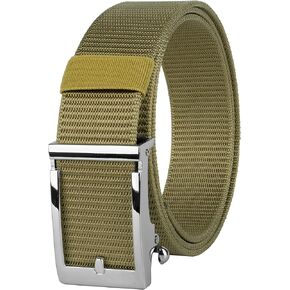 Gelante Men's Automatic Adjustable Buckle Goft Tactical Nylon Web Rachet Belt