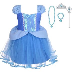 Lito Angels Princess Dress Up Costumes for Toddler Girls Christmas Halloween Fancy Party with Accessories