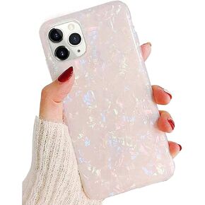 J.west Floral iPhone 13 Pro Max Case, Soft TPU Design, Shockproof Bumper for Women & Girls - 6.7" Blue