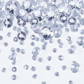 Babenest Acrylic Diamond Fake Gems Vase Filler, 5800pcs 3-in-1 Faux Diamonds Crystals Jewels for Table Scatters Wedding Party Event Arts & Crafts Birthday Decoration Favor (Clear)