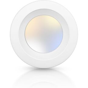 ECOELER 4inch 5CCT Retrofit LED Recessed Lighting, 2700K/3000K/4000K/5000K/6000K Selectable, Dimmable Can Lights, Smooth Trim, 10.5W, 800Lm, Damp Rated, Retrofit Installation, ETL & FCC Listed