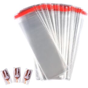 400Pcs Popsicle Bags Sealable, Ice Cream Bags For Ice Pop, Self-adhesive Plastic Wrappers, 8.27in x 3.15in