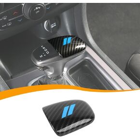 Hoolcar Interior Gear Shift Knob Cover ABS Shifter Shell Insert Decoration Protector Cover Compatible with Dodge Charger & Challenger 2015-2023, Durango 2018-2023, Black & Red