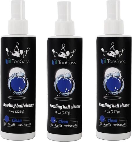 TonGass (2+1 Pack Bowling Ball Cleaner Spray Kit with Bowling Towel Portable Bowling Cleaner Set Bowling Accessories Oil Scuff Mark Cleaner Restores Tack and Prolongs Lifespan of Ball in Saudi Arabia