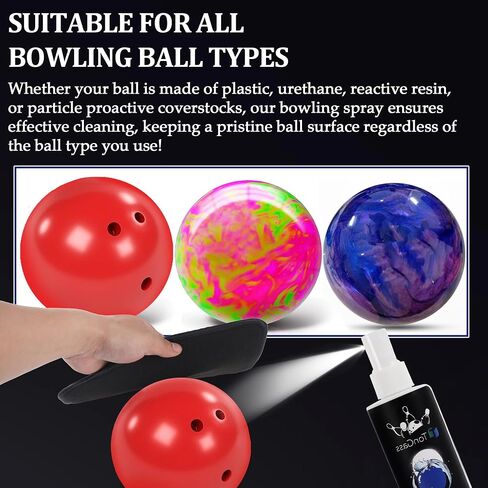 TonGass (2+1 Pack Bowling Ball Cleaner Spray Kit with Bowling Towel Portable Bowling Cleaner Set Bowling Accessories Oil Scuff Mark Cleaner Restores Tack and Prolongs Lifespan of Ball in Saudi Arabia
