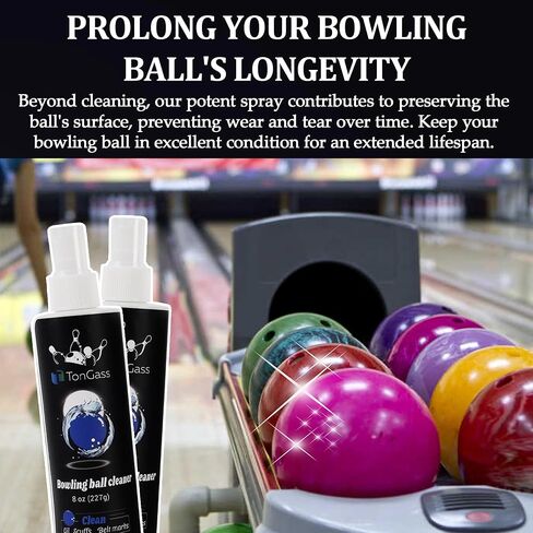 TonGass (2+1 Pack Bowling Ball Cleaner Spray Kit with Bowling Towel Portable Bowling Cleaner Set Bowling Accessories Oil Scuff Mark Cleaner Restores Tack and Prolongs Lifespan of Ball in Saudi Arabia