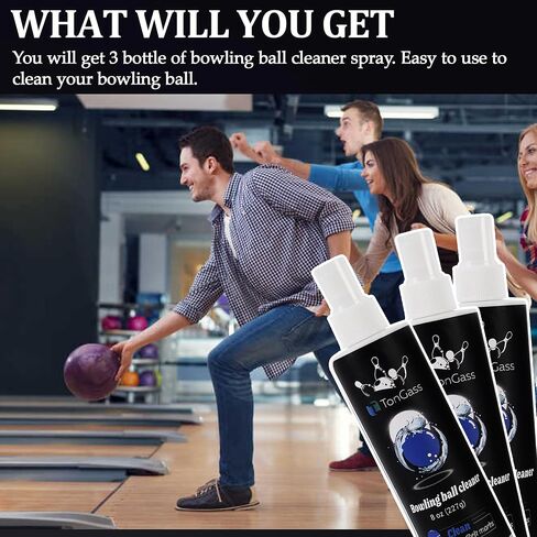 TonGass (2+1 Pack Bowling Ball Cleaner Spray Kit with Bowling Towel Portable Bowling Cleaner Set Bowling Accessories Oil Scuff Mark Cleaner Restores Tack and Prolongs Lifespan of Ball in Saudi Arabia