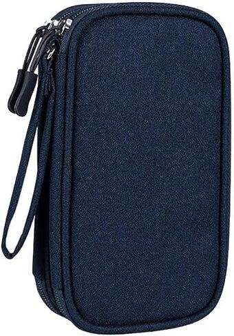 Electronics Accessories Organizer Pouch Cord Charger Travel Case Double Layers Storage Bag Portable Cable Carry Case Business Gadget Bag Grey in Saudi Arabia