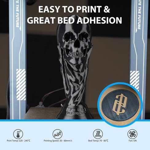 خيوط PETG 1.75 مم، خيوط طباعة ثلاثية الأبعاد PETG قوية، متوافقة مع معظم طابعات FDM ثلاثية الأبعاد، دقة الأبعاد ±0.02 مم، بكرة 1 كجم/2.2 رطل (1 كجم أسود + 1 كجم رمادي) in Saudi Arabia