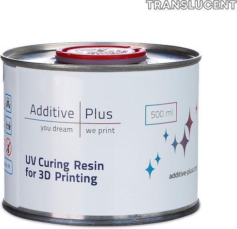 Additive Plus Castable Resin Jewelry Liquid Casting/Wax Resin for LCD 3D Printer | UV Curing Photopolymer Resin Wax | High Detail and Printing Accuracy Translucent (500 ml) in Saudi Arabia
