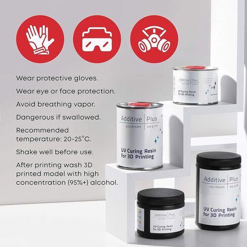 Additive Plus Castable Resin Jewelry Liquid Casting/Wax Resin for LCD 3D Printer | UV Curing Photopolymer Resin Wax | High Detail and Printing Accuracy Translucent (500 ml) in Saudi Arabia
