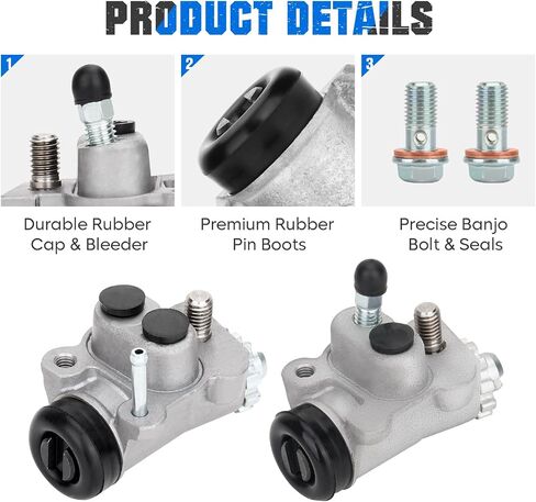 Front Brake Wheel Cylinders Shoes Fit for Honda Rancher 350 400 TRX350 TRX400 2004-2006, Foreman Rubicon 500 01-04, Rincon 650 03-05 45310-HN2-006 45330-HN2-006 - Full Set Left & Right ATV Drum Brakes in Saudi Arabia