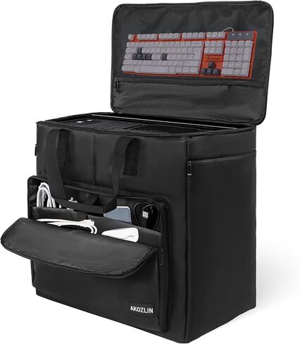 حقيبة كمبيوتر مكتبي للألعاب برج الكمبيوتر الشخصي حقيبة تخزين للسفر لشاشة هيكل الكمبيوتر (حتى 24 بوصة) ملحقات لوحة المفاتيح والماوس in Kuwait