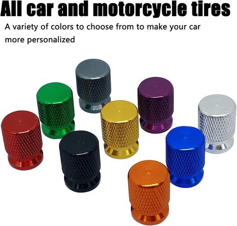 12 Pcs Tire Valve Stem Caps, Aluminum Alloy Valve Cover for Car, Exquisite Mesh Corrosion-Resistant Leak-Proof Stem Covers, Universal for Cars, SUV, Truck, Motorcycles, Bikes (Black) in Saudi Arabia