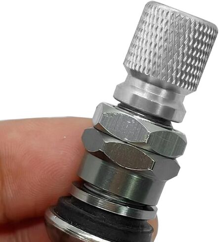 12 Pcs Tire Valve Stem Caps, Aluminum Alloy Valve Cover for Car, Exquisite Mesh Corrosion-Resistant Leak-Proof Stem Covers, Universal for Cars, SUV, Truck, Motorcycles, Bikes (Black) in Saudi Arabia