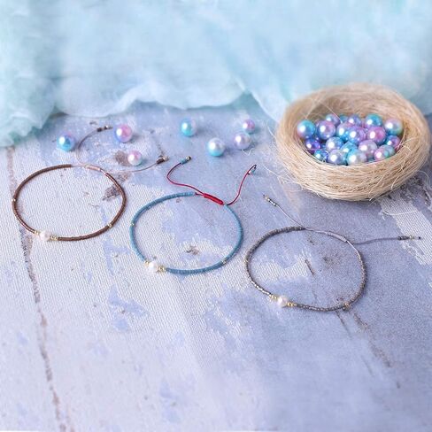 KELITCH 3PCS Shell Pearl Seed Bead Bracelets for Women Thin Rope Handmade Braided Adjustable Charm String Chains Stack Bracelets Sets Friendship Fashion Jewelry in Kuwait