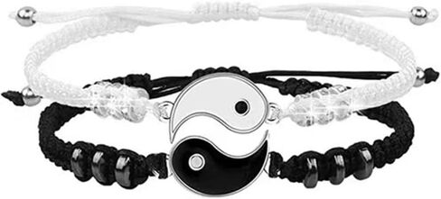 Relationship Friendship Gift Bracelet Set of 2 - Best Friends Couples Bracelets for Women Men Matching Magnetic Bracelet Promise Bracelets for Couples Magnet Bracelet in Saudi Arabia