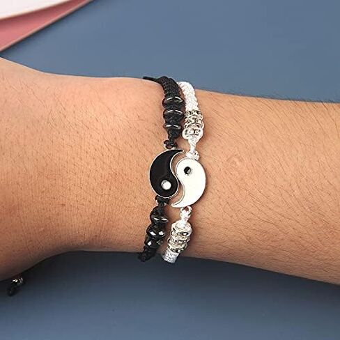Relationship Friendship Gift Bracelet Set of 2 - Best Friends Couples Bracelets for Women Men Matching Magnetic Bracelet Promise Bracelets for Couples Magnet Bracelet in Saudi Arabia
