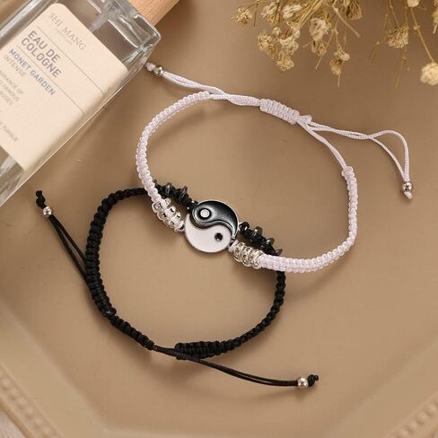 Relationship Friendship Gift Bracelet Set of 2 - Best Friends Couples Bracelets for Women Men Matching Magnetic Bracelet Promise Bracelets for Couples Magnet Bracelet in Saudi Arabia