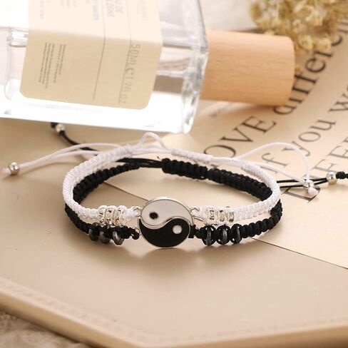 Relationship Friendship Gift Bracelet Set of 2 - Best Friends Couples Bracelets for Women Men Matching Magnetic Bracelet Promise Bracelets for Couples Magnet Bracelet in Saudi Arabia