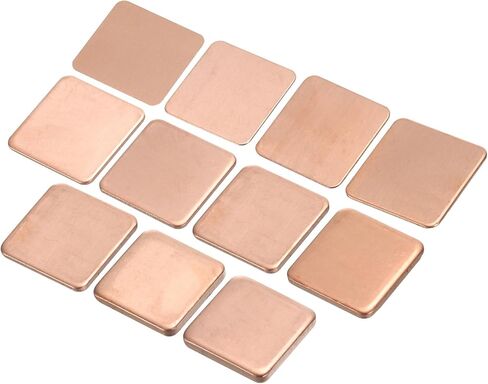 MECCANIXITY Heatsink Copper Sheet Shim 15mm x 15mm 11 Sizes Various Thicknesses Thermal Conductive Heat Sink for Electronic Chip Cooling Pack of 22 in Saudi Arabia