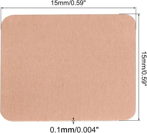 MECCANIXITY Heatsink Copper Sheet Shim 15mm x 15mm 11 Sizes Various Thicknesses Thermal Conductive Heat Sink for Electronic Chip Cooling Pack of 22 in Saudi Arabia