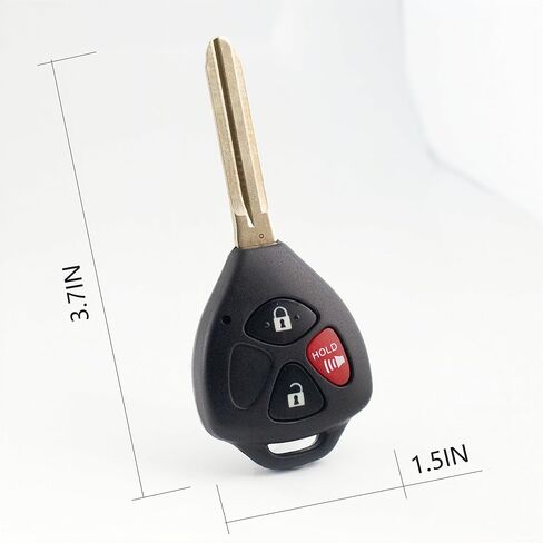 استبدال مفتاح Fob عن بعد متوافق مع Toyota Rav4 2006 2007 2008 2009 2010/Scion XB 2008-2013 مفتاح السيارة للتحكم عن بعد للدخول بدون مفتاح HYQ12BBY (قطعتان) in Kuwait