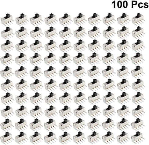 uxcell 100Pcs 5mm Horizontal Slide Switch SPDT 1P2T 3 Pins PCB Panel Latching in Saudi Arabia