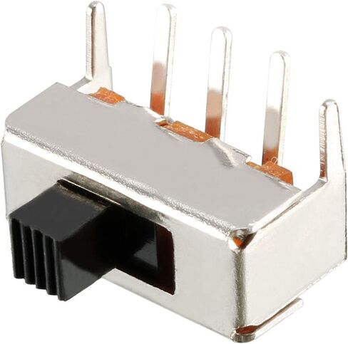 uxcell 100Pcs 5mm Horizontal Slide Switch SPDT 1P2T 3 Pins PCB Panel Latching in Saudi Arabia