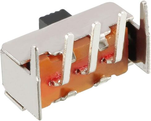 uxcell 100Pcs 5mm Horizontal Slide Switch SPDT 1P2T 3 Pins PCB Panel Latching in Saudi Arabia