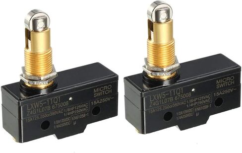 uxcell 2PCS LXW5-11Q1 1NO + 1NC Panel Mount Roller Plunger Micro Limit Switches in Saudi Arabia