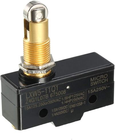 uxcell 2PCS LXW5-11Q1 1NO + 1NC Panel Mount Roller Plunger Micro Limit Switches in Saudi Arabia