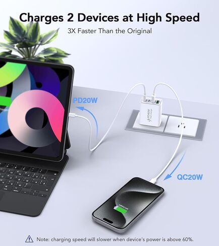 USB C Charger Block, 2 Pack 40W Wall Charger Cube Head Brick Plug, Multiple 4-Ports Fast PD+QC 3.0 Type C Power Adapter for iPhone 15 14 13 12 11 Pro Max XS, iPad, Tablet, AirPods Pro, Samsung in Saudi Arabia