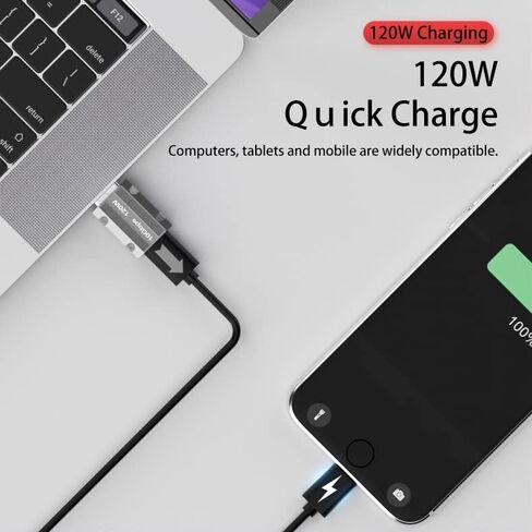 [10Gbps] USB C Female to USB Male Adapter, 3.1 USB A to C Adapter, SuperSpeed Data Sync & 120W Fast Charging for iPhone 15 Plus Pro Max, Laptop, Charger, Quest Link, etc. in Saudi Arabia