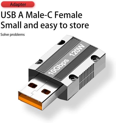 [10Gbps] USB C Female to USB Male Adapter, 3.1 USB A to C Adapter, SuperSpeed Data Sync & 120W Fast Charging for iPhone 15 Plus Pro Max, Laptop, Charger, Quest Link, etc. in Saudi Arabia
