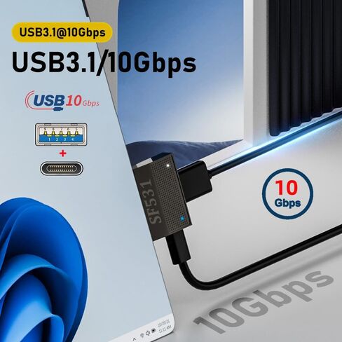Xiwai USB3.1 Type-A & Type-C USB-C 15 فولت إلى محول شحن البيانات المغناطيسي SF532 لـ Surface Pro9 Pro8 Pro7 Pro6 Pro X Go Book in Kuwait